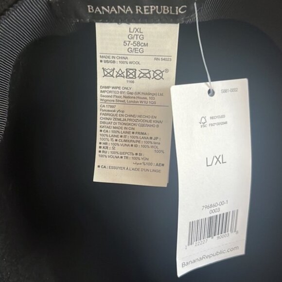 NEW Banana Republic Fedora Hat L/XL - Picture 2 of 3